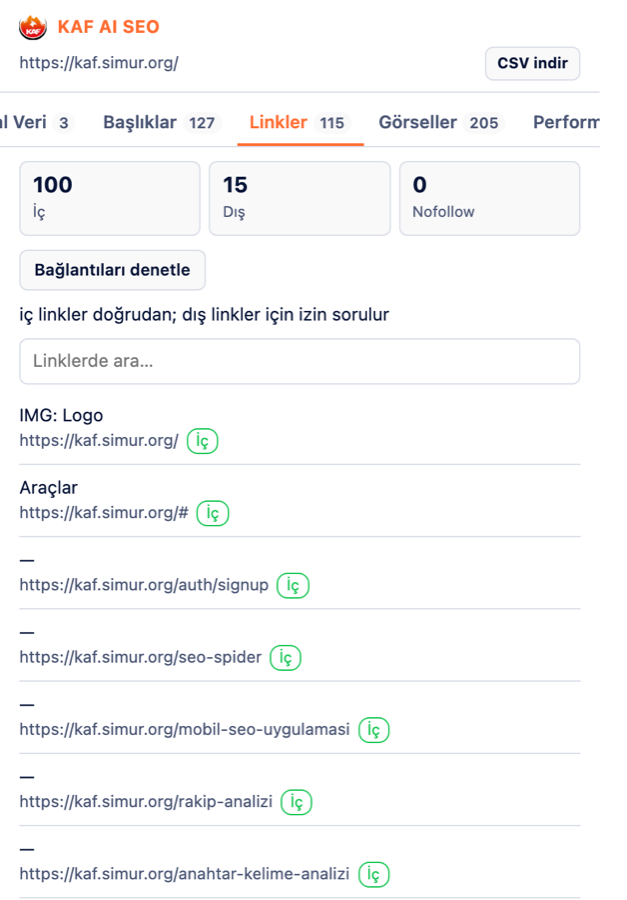 Bağlantı Denetimi