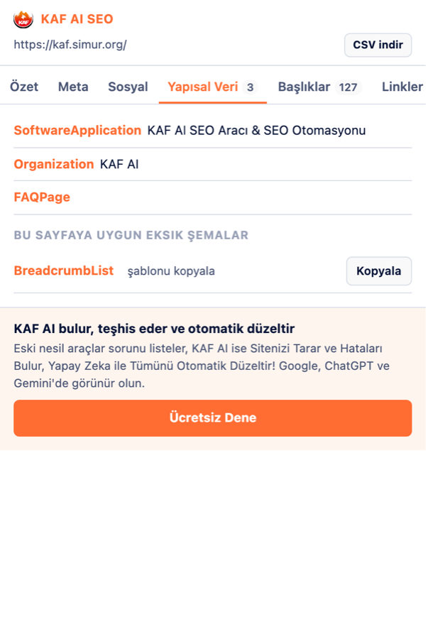 Yapısal Veri Kontrolü