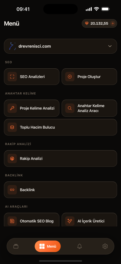 Bütün araçlarınız tek dokunuş uzağınızda